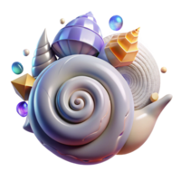 extraordinary abstract Snail Shell Spiral Shape Isolated Cutout professional png