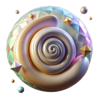 stunning rustic Snail Shell Spiral Pattern Isolated on Transparent Background high quality png