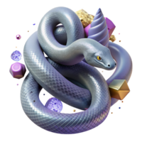 beautiful abstract Snake Coiled Up Cutout with Transparent Background exclusive png