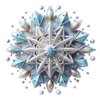 vibrant abstract Snowflake Intricate Design Transparent authentic png