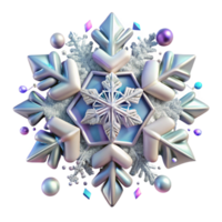 impressive artistic Snowflake Isolated with Intricate Design authentic png