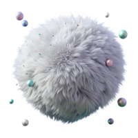 wonderful minimalist Snow White Fur Texture Isolated with Transparent Background and Soft Feel high quality png