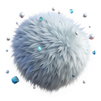 elegant artistic Snow White Fur Texture Isolated with Transparent Background and Soft Feel premium png