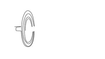 Businessman running, rushing forward and breaking target archery to Successful. Personal goals concept. Single line draw design. Full length animation illustration. High quality 4k footage video