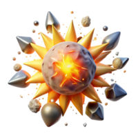 impressive rustic Solar Flare Eruption Transparent Background with Intense Light high quality png