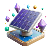 vibrant contemporary Solar Panel Array Isolated with Sunlight high resolution png
