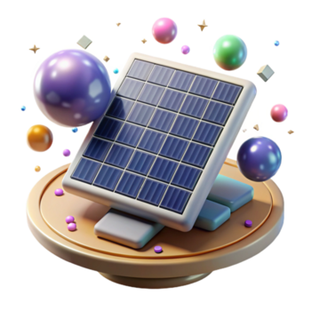 wonderful creative Solar Panel Array Top View Cutout with Transparent Background authentic png