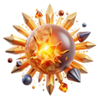 stunning traditional Solar Flare Eruption Transparent Background with Intense Light high quality png