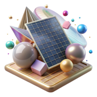 elegant modern Solar Panel Array Transparent Background genuine png