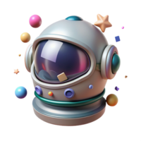 beautiful contemporary Space Helmet Front View Isolated Element authentic png