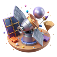 impressive artistic Space Probe Deploying Instruments Cutout with Solar Panels authentic png