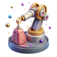elegant rustic Space Probe Robotic Arm Isolated Element with Grasping Claw high resolution png