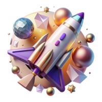 vibrant vintage Space Shuttle Transparent Background in Orbit authentic png