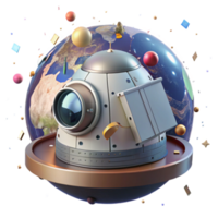 impressive modern Space Station Cupola Module Isolated with Panoramic View genuine png
