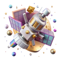 serene rustic Space Station Isolated with Rotating Modules exclusive png