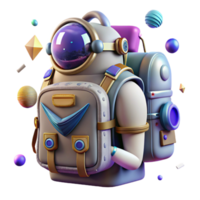 vibrant rustic Space Suit Backpack Transparent Background with Life Support premium png