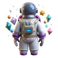 stunning modern Space Suit Back View with Transparent Background exclusive png