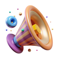 vibrant artistic Speaker Cone Vibration Effect Isolated Element high resolution png