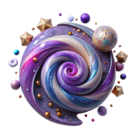 magnificent artistic Spiral Galaxy Rotation Isolated with Spinning Motion high quality png