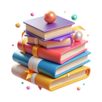 beautiful rustic Stack of Books Isolated with Angled View high quality png