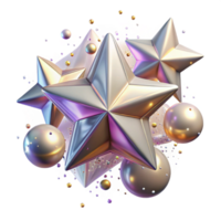 extraordinary minimalist Stars Transparent Background with Twinkling Effect high resolution png