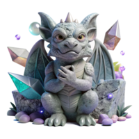 stunning rustic Stone Gargoyle Transparent Background with Weathered Texture original png