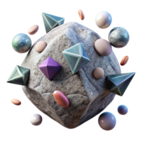 wonderful creative Stone Harmony of Chaos Pattern Isolated Element png
