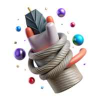 vibrant traditional Thread with a Drop of Water Isolated Dewdrop Effect professional png