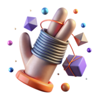magnificent creative Thread Wrapped Around Finger Isolated Close Up View genuine png