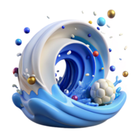 serene traditional Tidal Wave Crashing Isolated with Powerful Force exclusive png