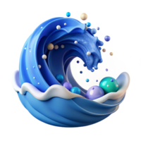 stunning artistic Tidal Wave Crashing Isolated with Powerful Force detailed png