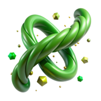 serene classic Twisted Green Vine Isolated Image premium png