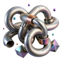 elegant classic Twisted Metal Pipes in Industrial Style Isolated exclusive png