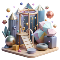 extraordinary classic Urban Playground with Climbing Frame Isolated png