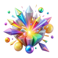 magnificent traditional Vibrant Light Explosion with Rainbow Hues Cutout authentic png