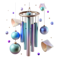 wonderful artistic Whispering Wind Chimes Cutout on Transparent Background authentic png