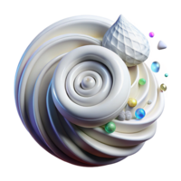magnificent rustic White Seashell Spiral Pattern Isolated Element high resolution png