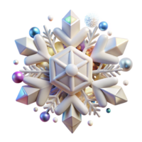 impressive artistic White Snowflake Isolated on Transparent Background professional png