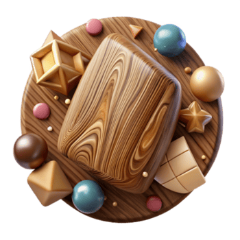 deslumbrante minimalista madeira grão textura Cortar fora com Castanho tons exclusivo png