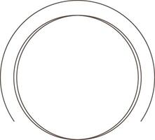 a circle with a line drawn around it vector