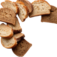 Freshly Baked Slices of Brown Bread on a . for Culinary Use and Presentation png