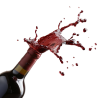Dramatic Pouring of Red Wine with Splash on White Tabletop Creating an Elegant Atmosphere png