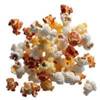 Colorful Buttered Popcorn Pile . . for Food and Snack Themes png