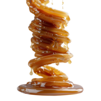 Spinning Stream of Honey Drizzling Downward with a Glossy and Smooth Texture png