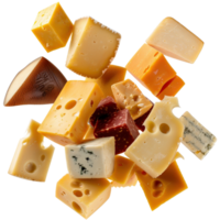Assorted Cheese Cubes on . for Culinary and Gourmet Food Photography png