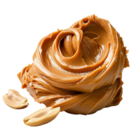 Creamy Peanut Butter Swirl with Peanuts on . for Culinary Use and Recipes png