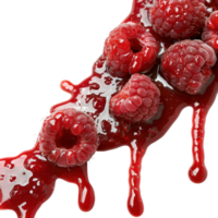Fresh Ripe Raspberries with Juicy Texture on . for Culinary Use and Design png