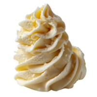 Creamy Whipped Butter in Decorative Swirls on a Clear Background Ideal for Culinary Concepts png