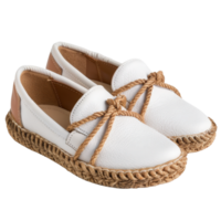Stylish White Espadrilles with Rope Sole and Chic Lace Design for Fashion Enthusiasts png