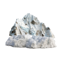 Majestic Glacier with Ice and Snow Formations against a Clear Background in Natural Landscape png